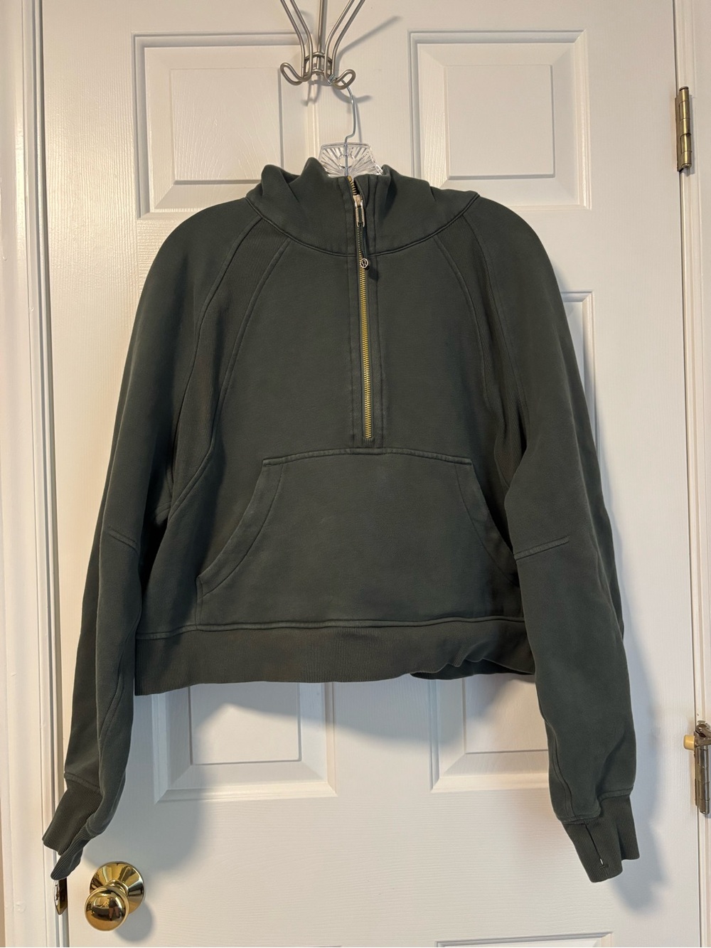 lululemon athletica Olive Green Half-Zip Sweatshirt